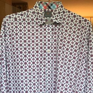 Thomas Dean Beautiful long sleeve printed shirt.